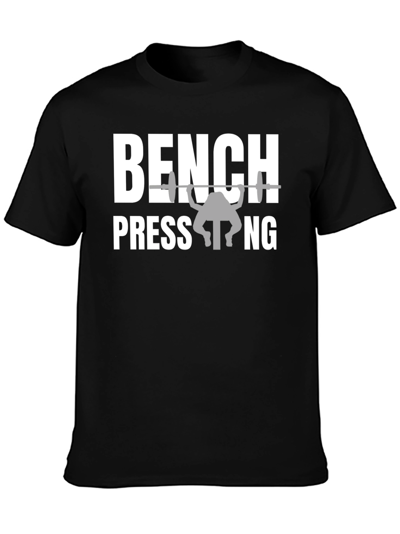 Bench Pressing Black Graphic Tee