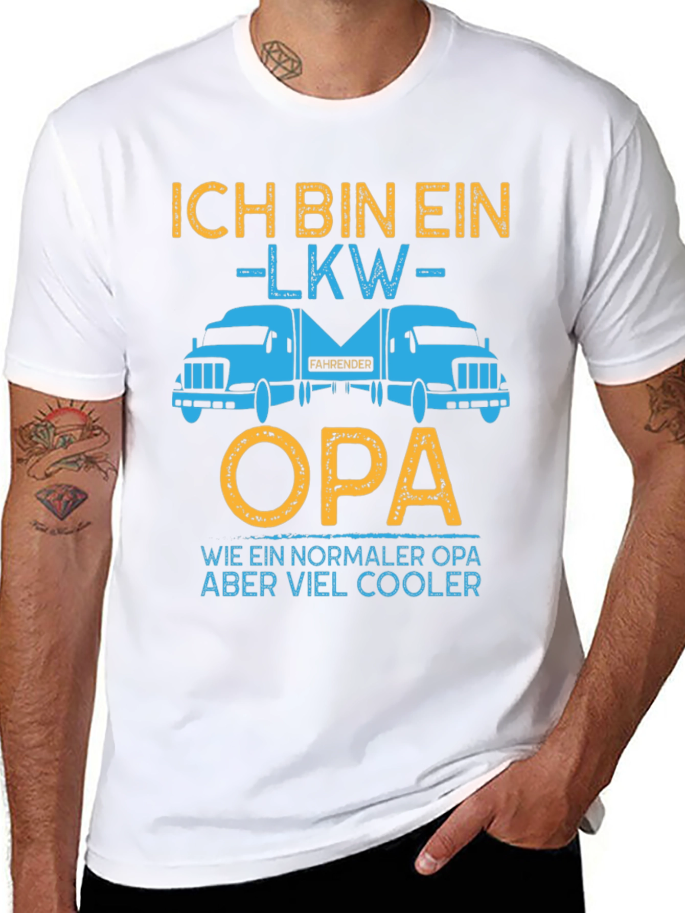Trucker Opa T-Shirt - Cool Grandpa Gift