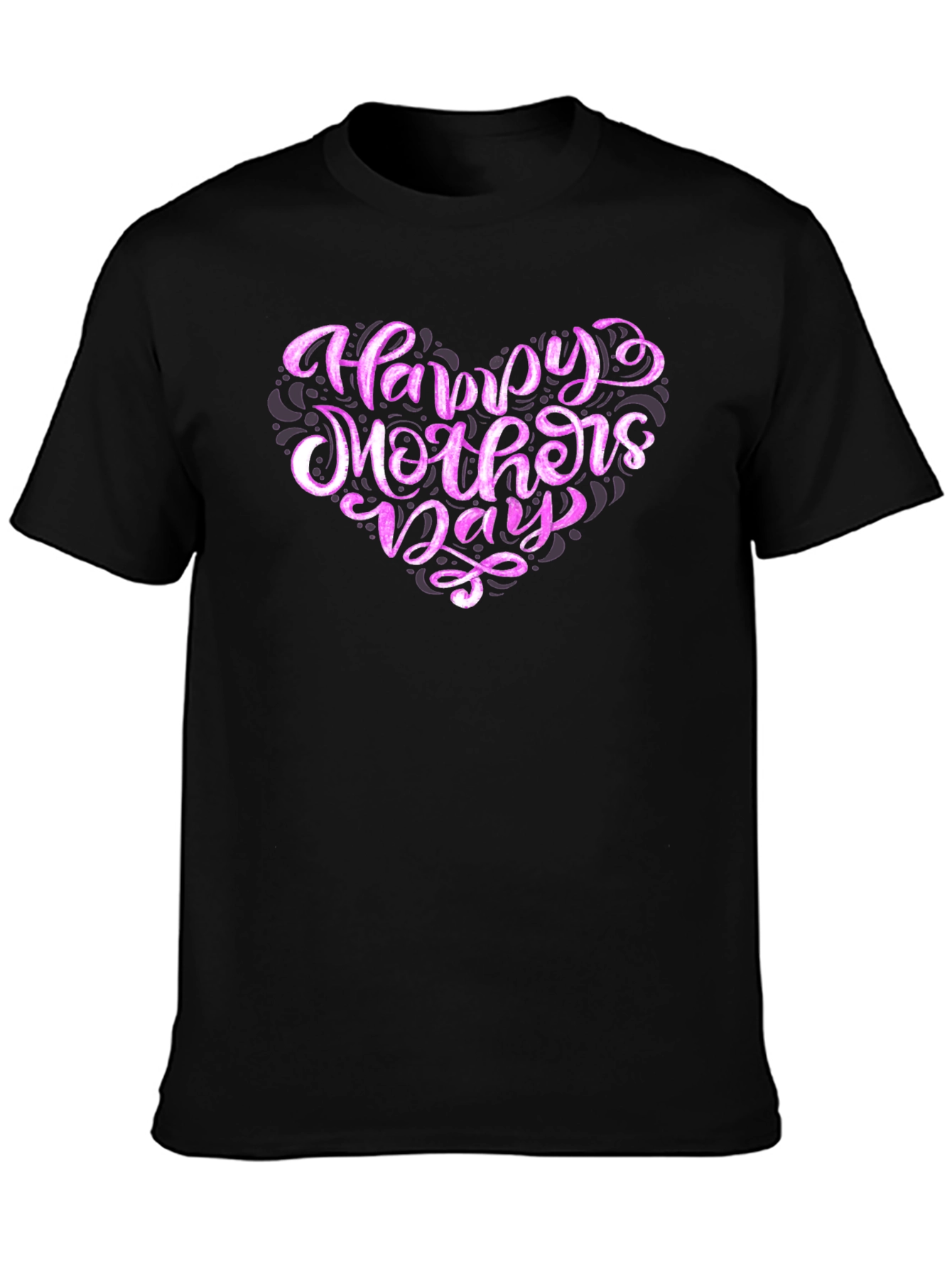 Happy Mothers Day Graphic Tee - Black