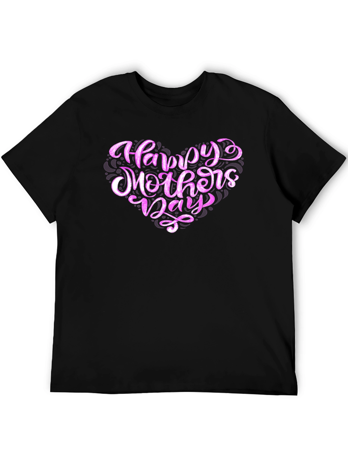 Happy Mothers Day Graphic Tee - Black