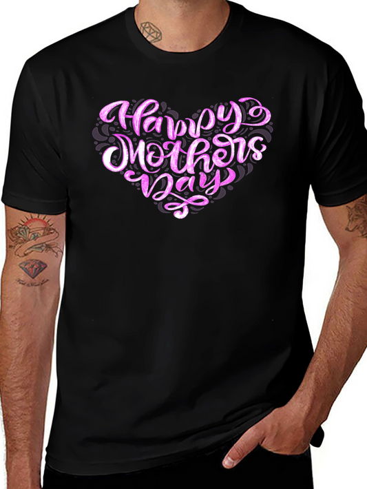 Happy Mothers Day Graphic Tee - Black
