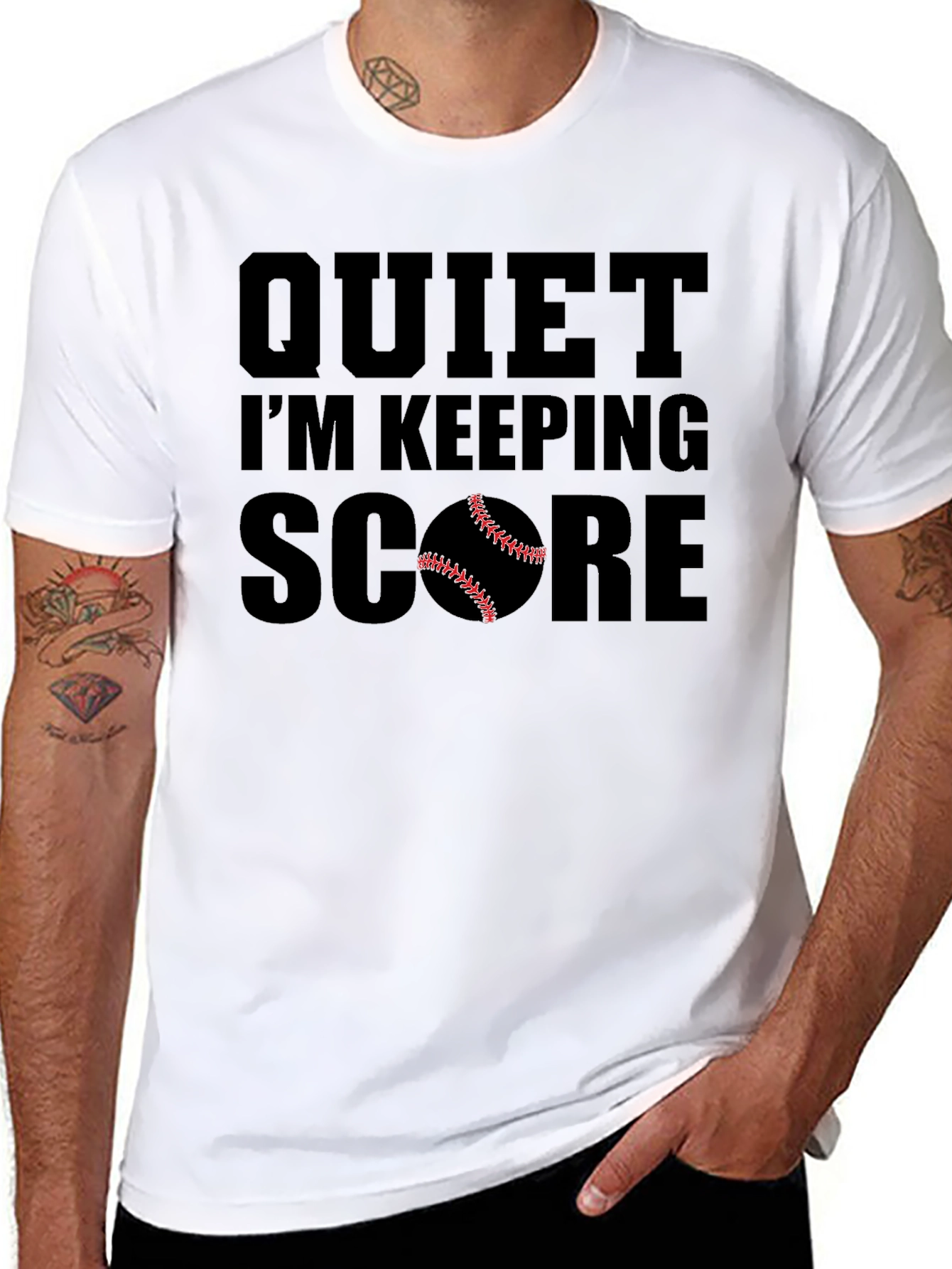 Quiet Im Keeping Score Baseball T-Shirt
