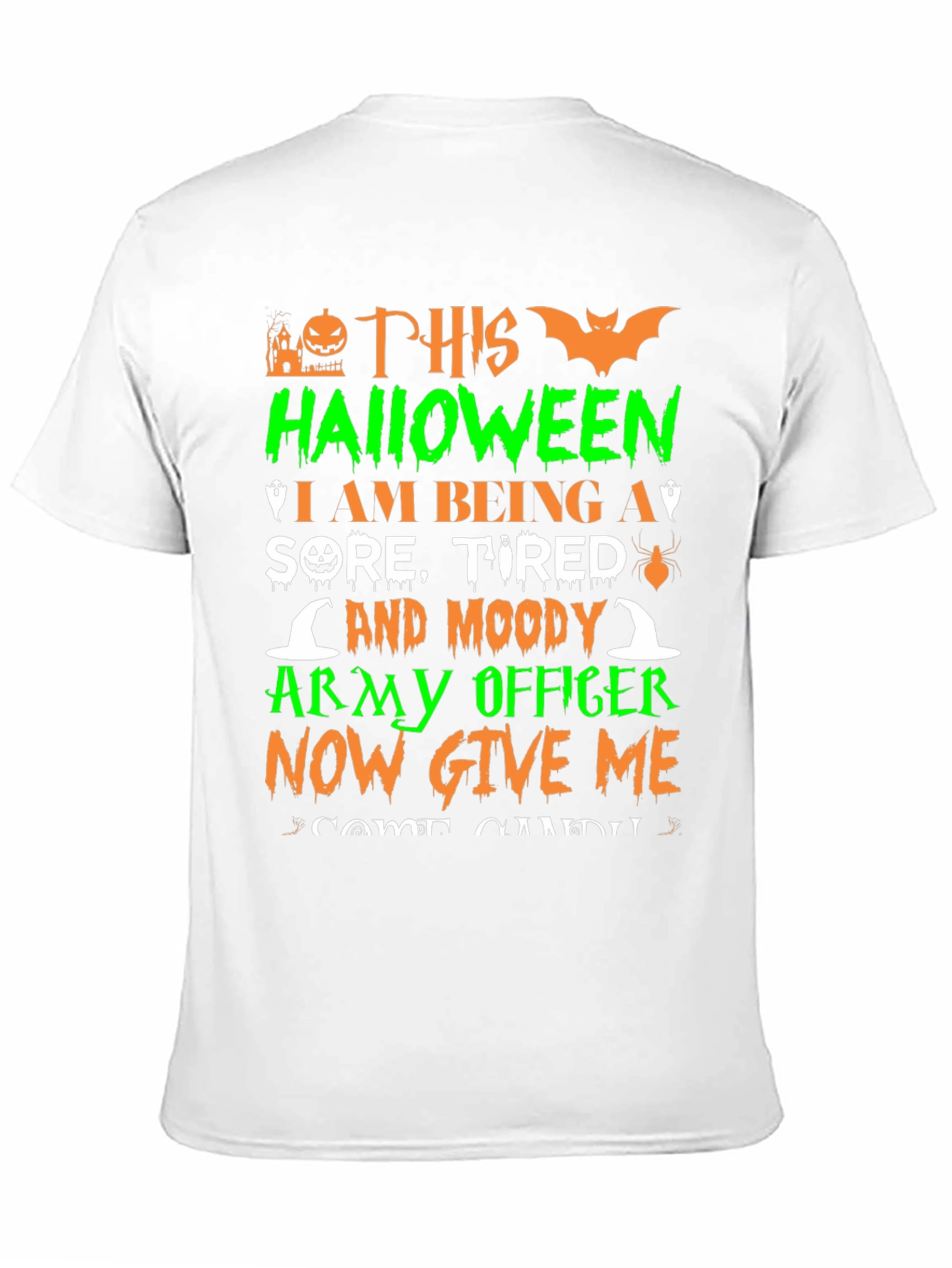 Humorous Halloween Army Officer T-Shirt