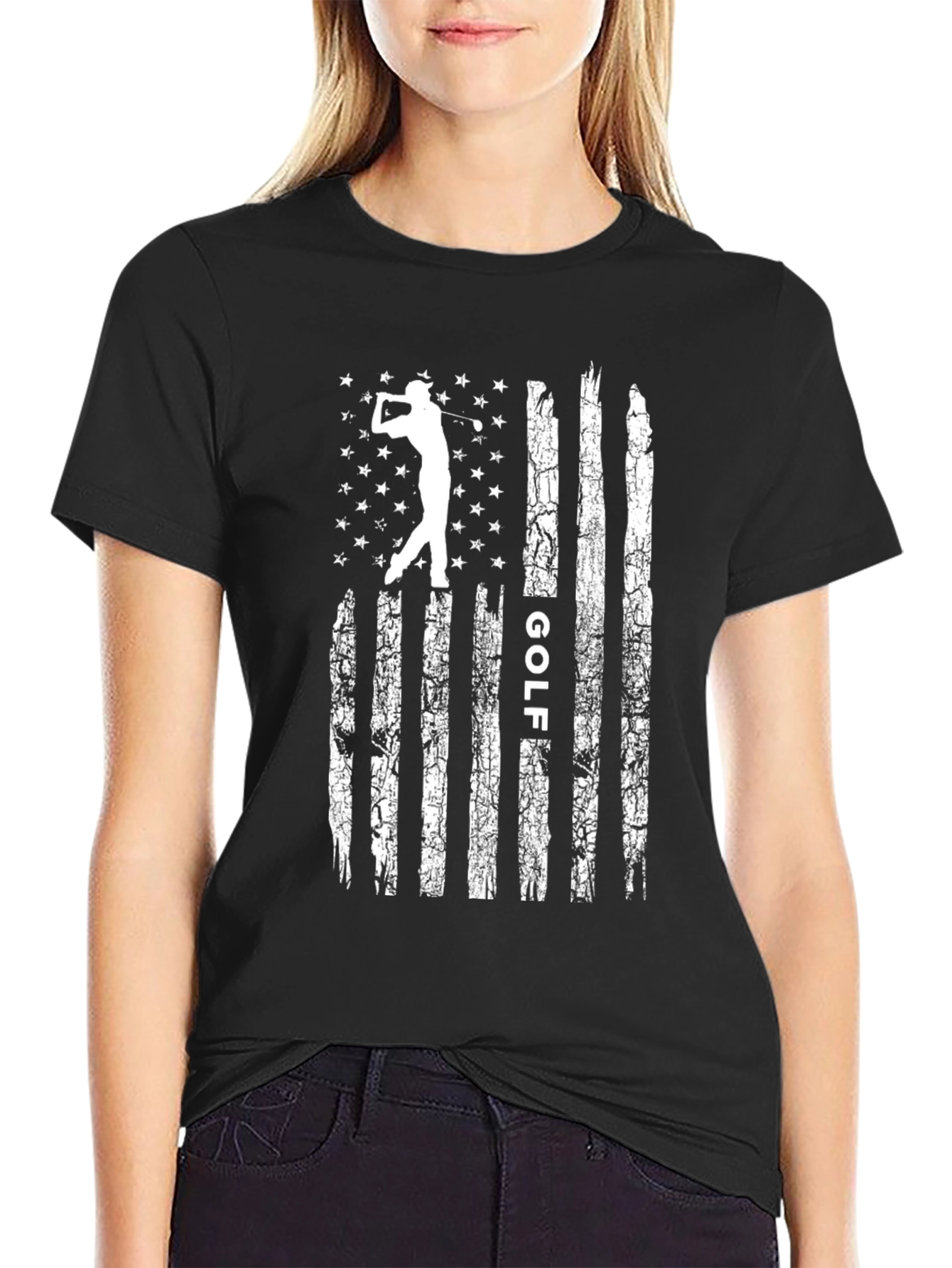 Golf American Flag T-Shirt