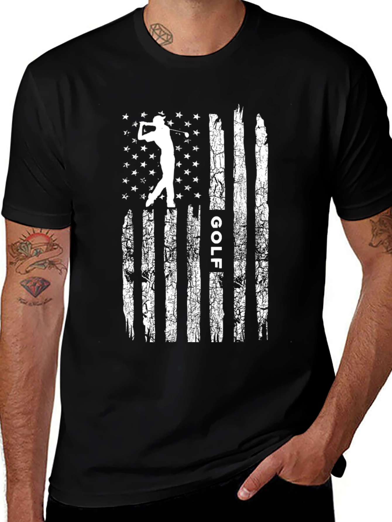 Golf American Flag T-Shirt