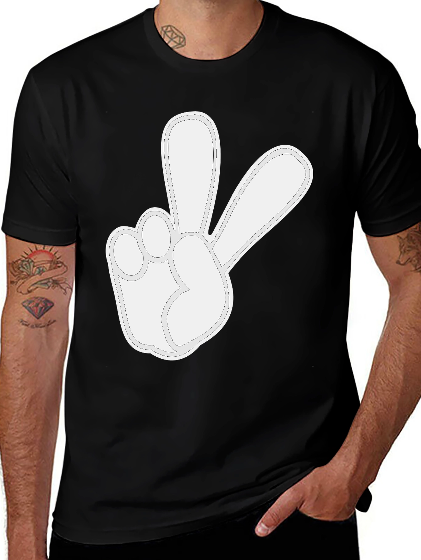 Peace Sign Graphic T-Shirt - Soft Cotton Casual Tee