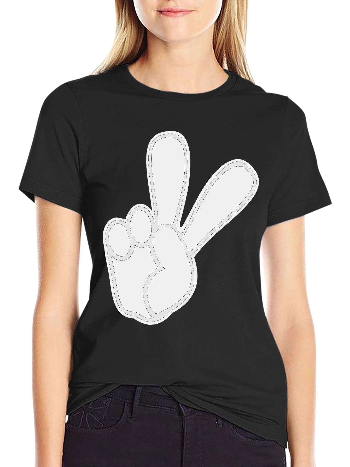 Peace Sign Graphic T-Shirt - Soft Cotton Casual Tee