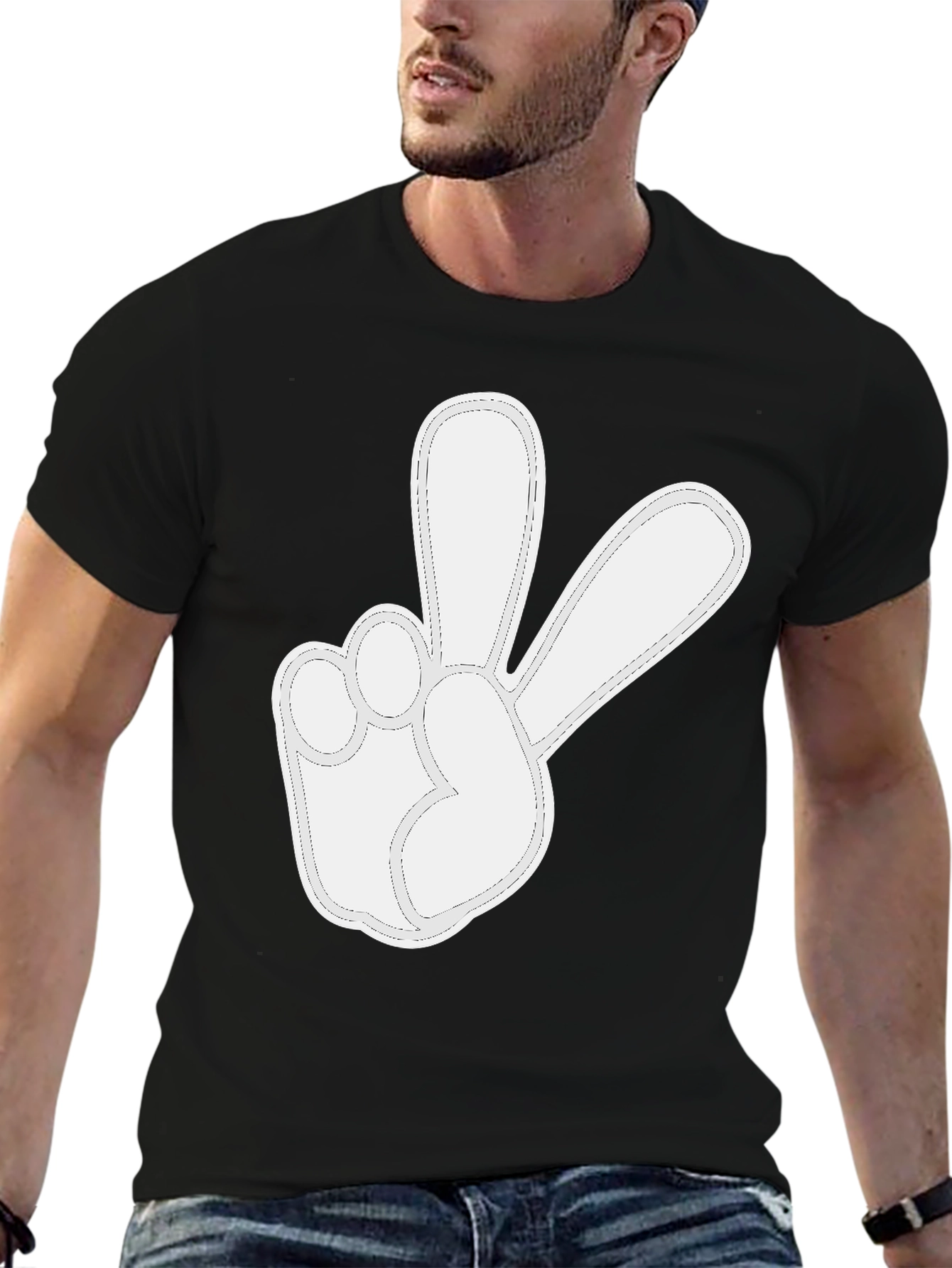 Peace Sign Graphic T-Shirt - Soft Cotton Casual Tee