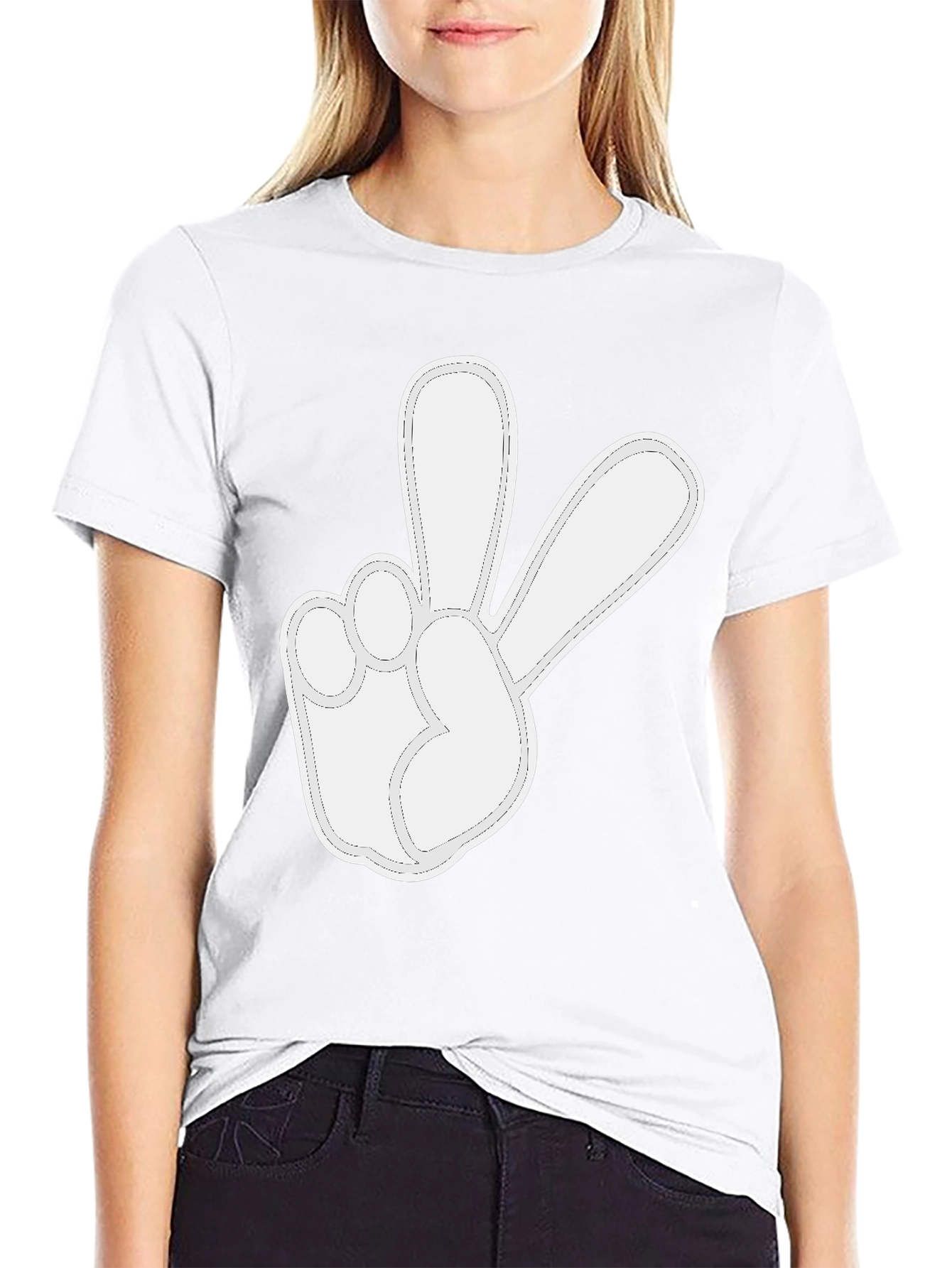 Peace Sign Graphic T-Shirt - Soft Cotton Casual Tee
