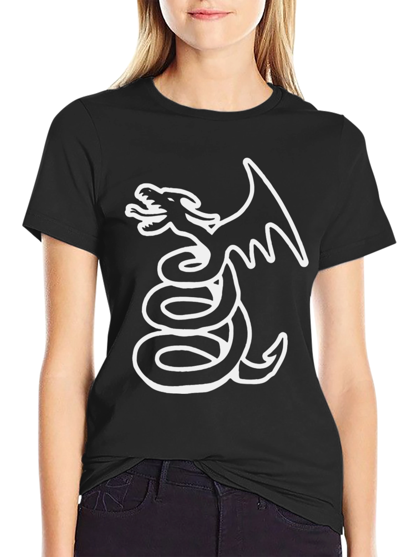 Dragon T-Shirt - Black Cotton Graphic Tee
