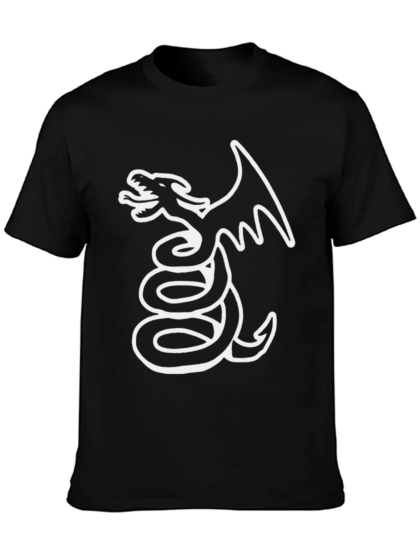 Dragon T-Shirt - Black Cotton Graphic Tee