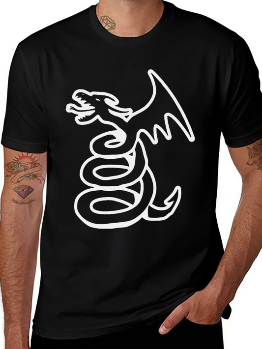 Dragon T-Shirt - Black Cotton Graphic Tee
