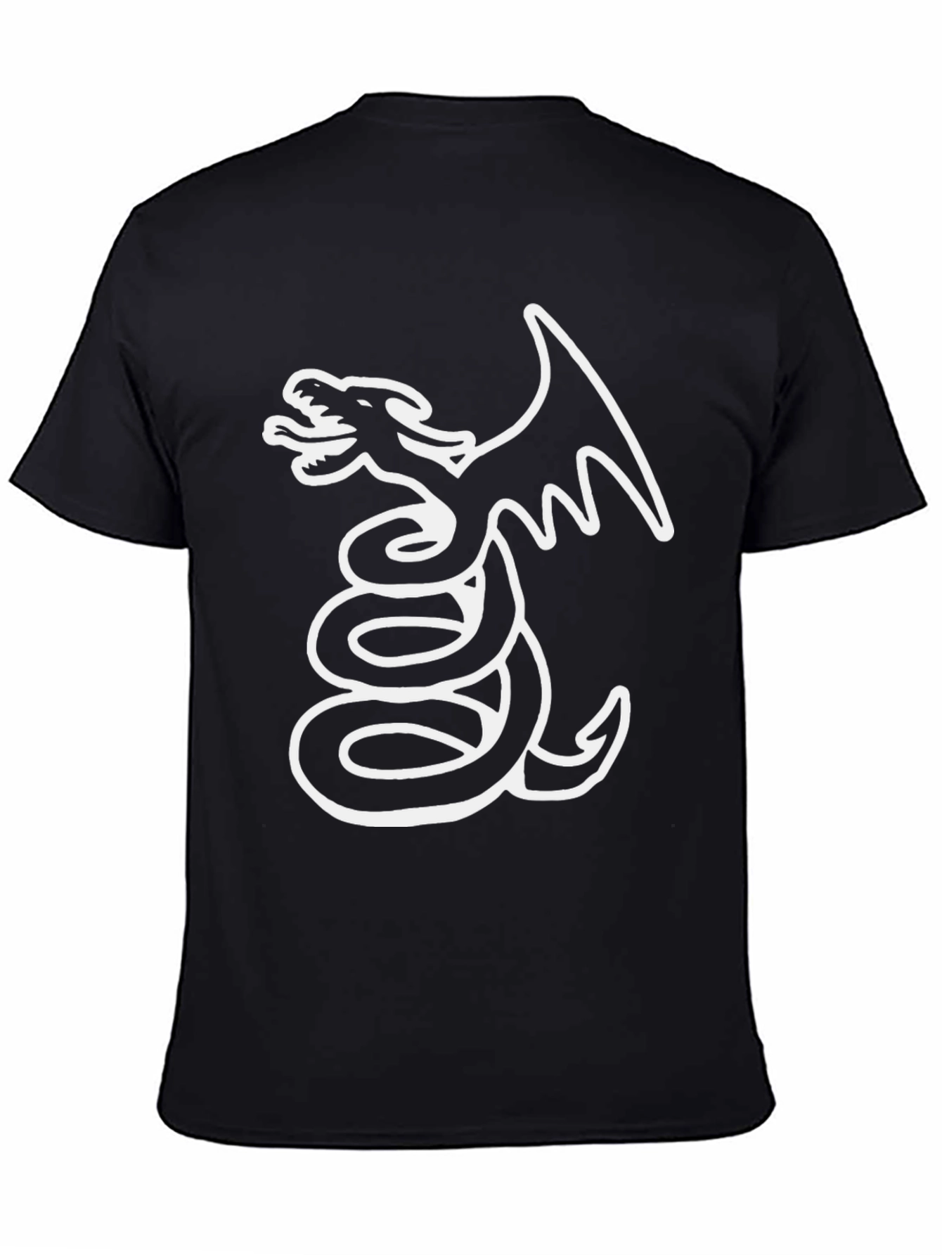 Dragon T-Shirt - Black Cotton Graphic Tee