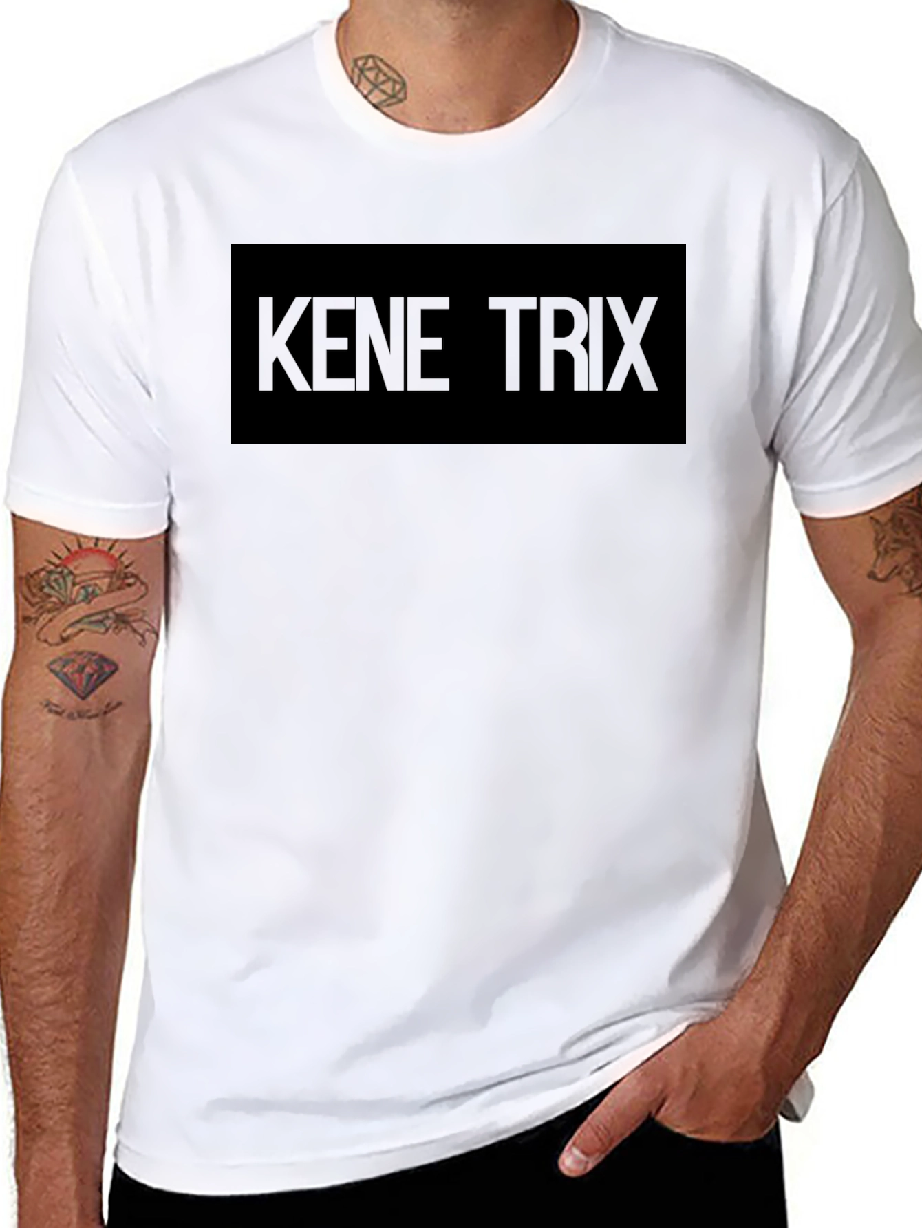 Kene Trix Black T-Shirt - Trendy Graphic Tee