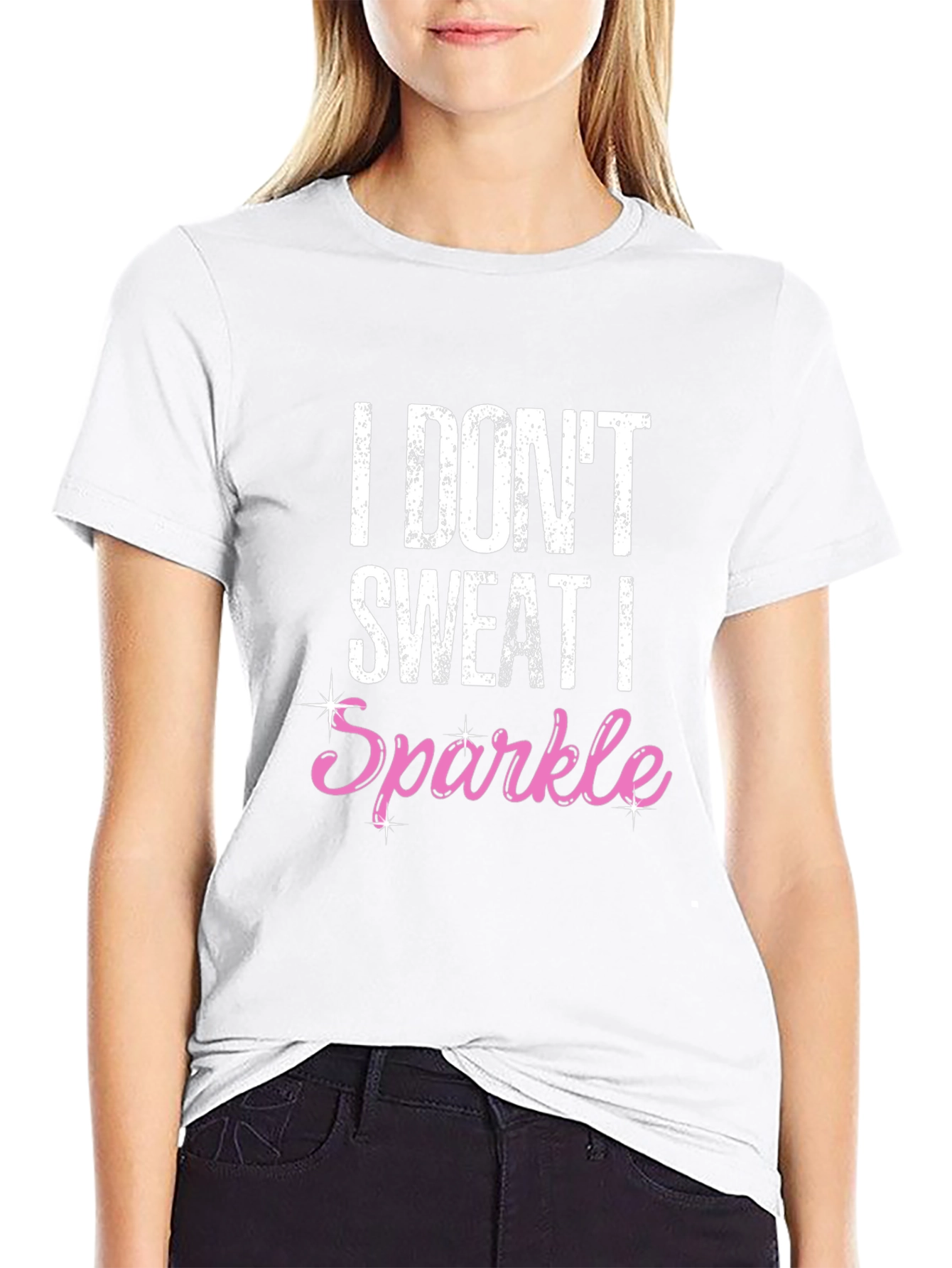 I Dont Sweat I Sparkle Black Graphic Tee