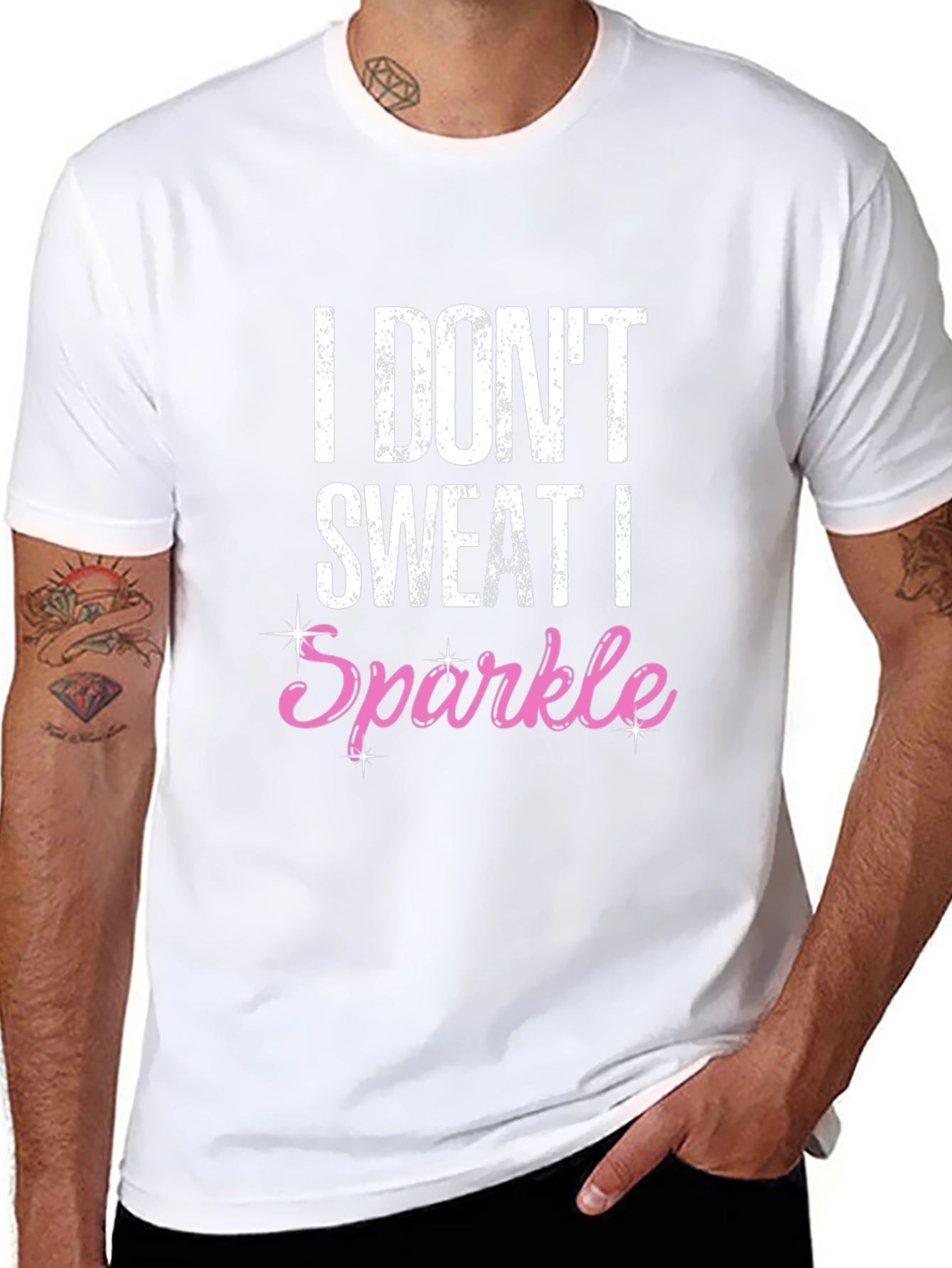I Dont Sweat I Sparkle Black Graphic Tee