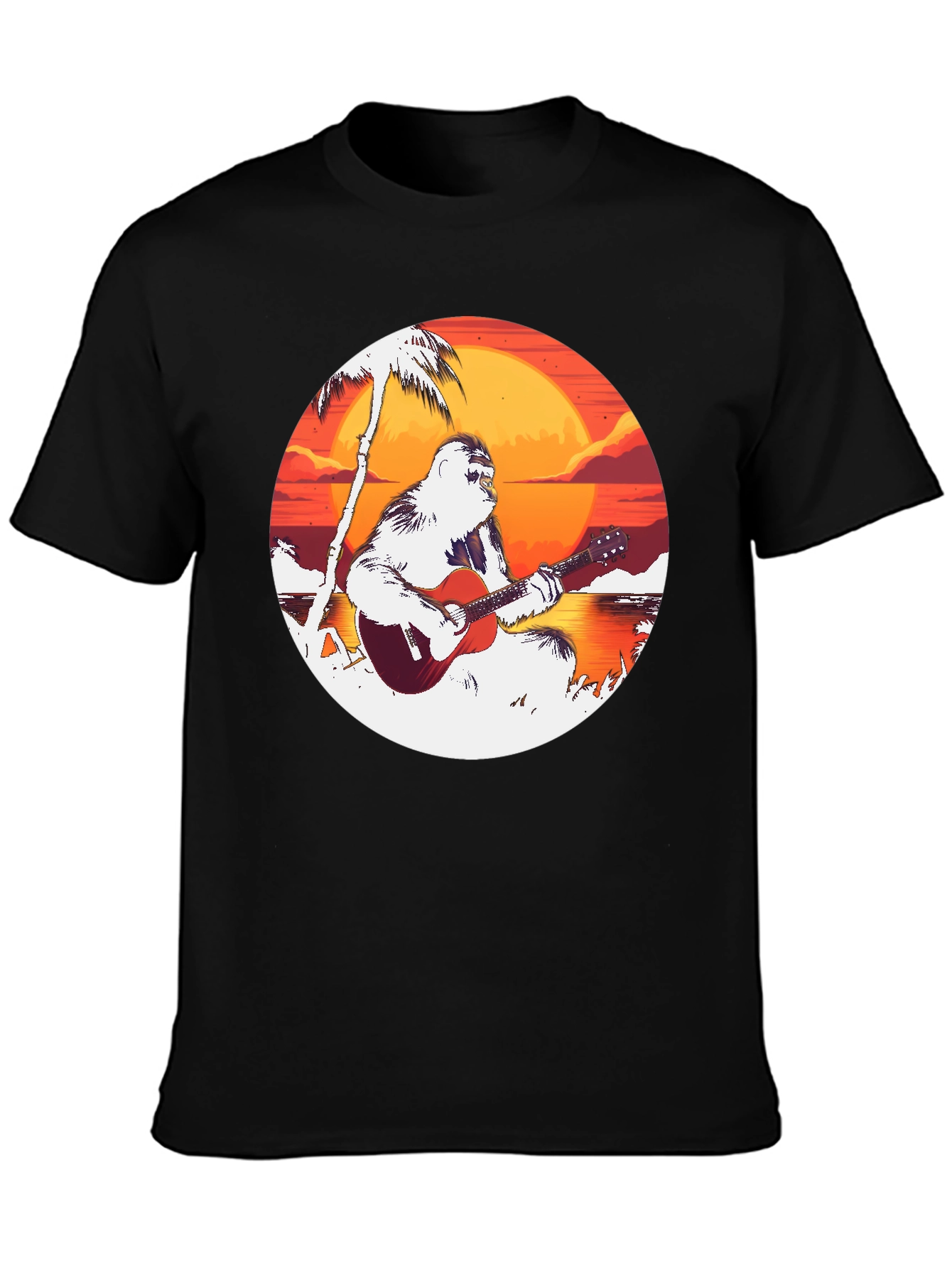 Ape Guitar Sunset Black Tee