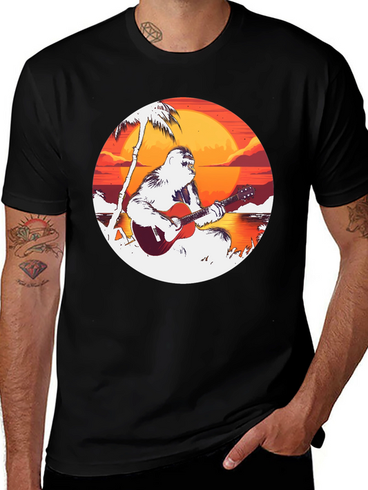 Ape Guitar Sunset Black Tee