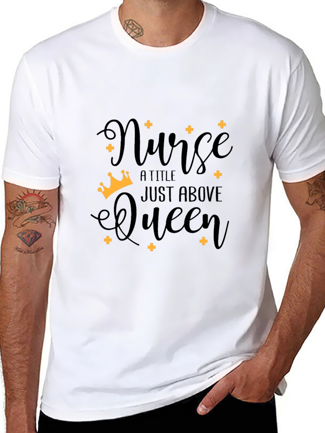 Nurse Above Queen Graphic T-Shirt