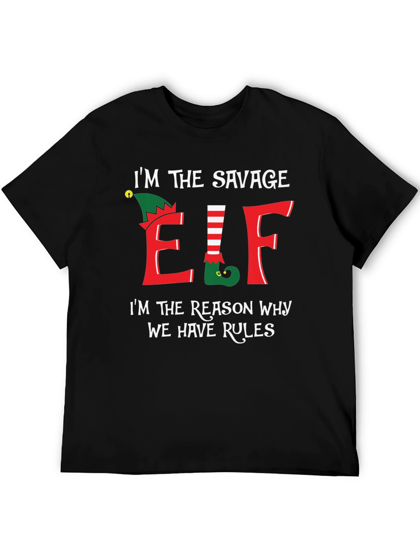 Savage Elf T-Shirt Christmas Holiday Tee
