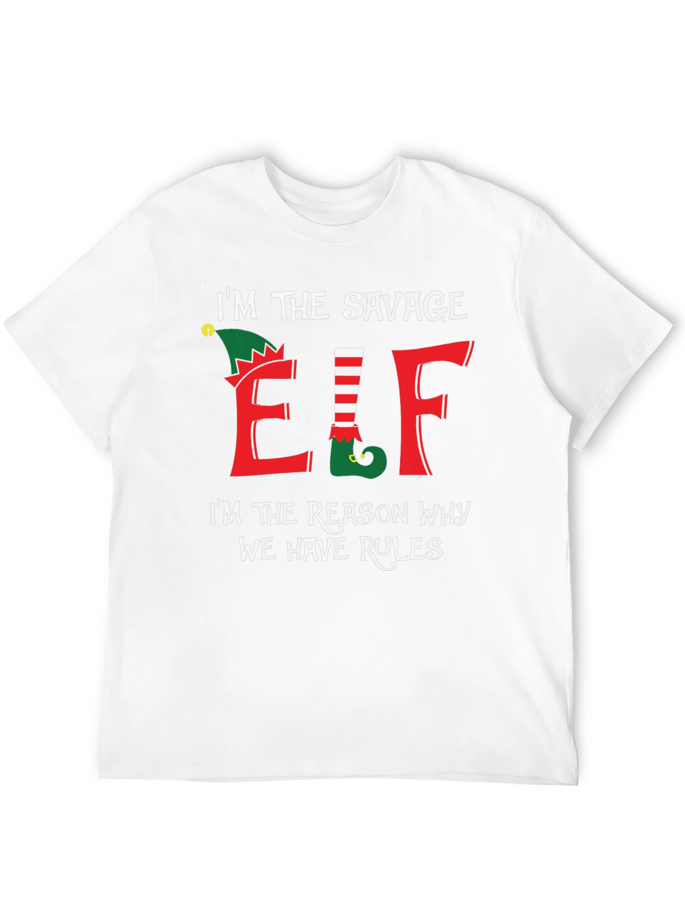 Savage Elf T-Shirt Christmas Holiday Tee