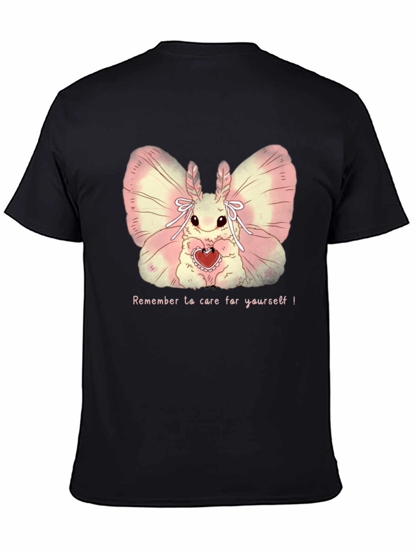 Cute Moth Heart T-Shirt - Remember to Care!