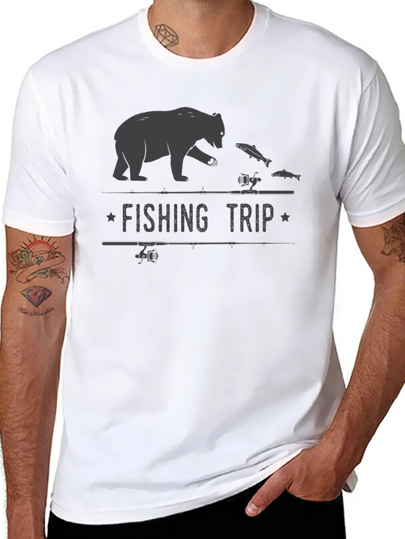 Mens Fishing Trip Graphic T-Shirt