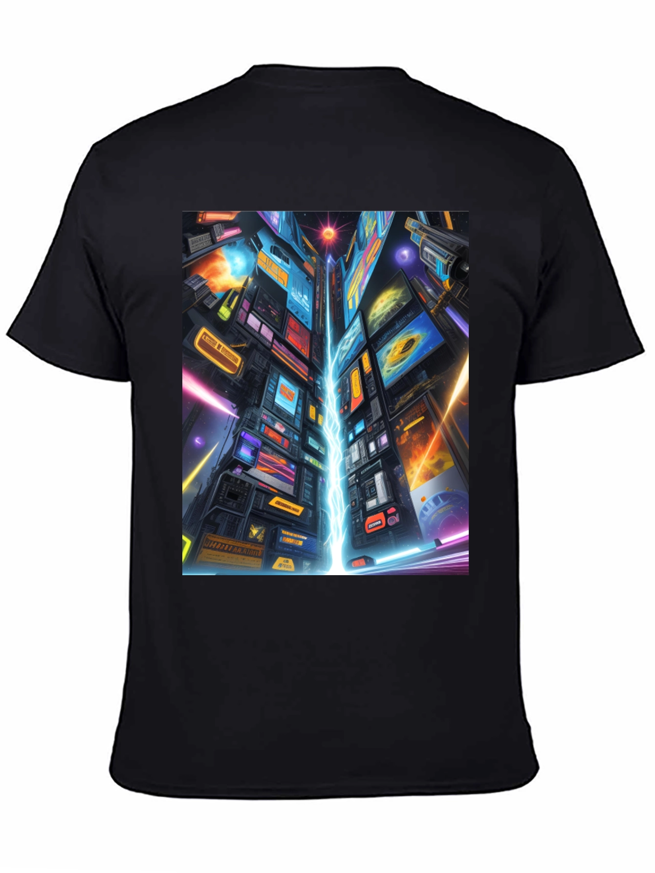 Cyberpunk Cityscape Graphic Tee