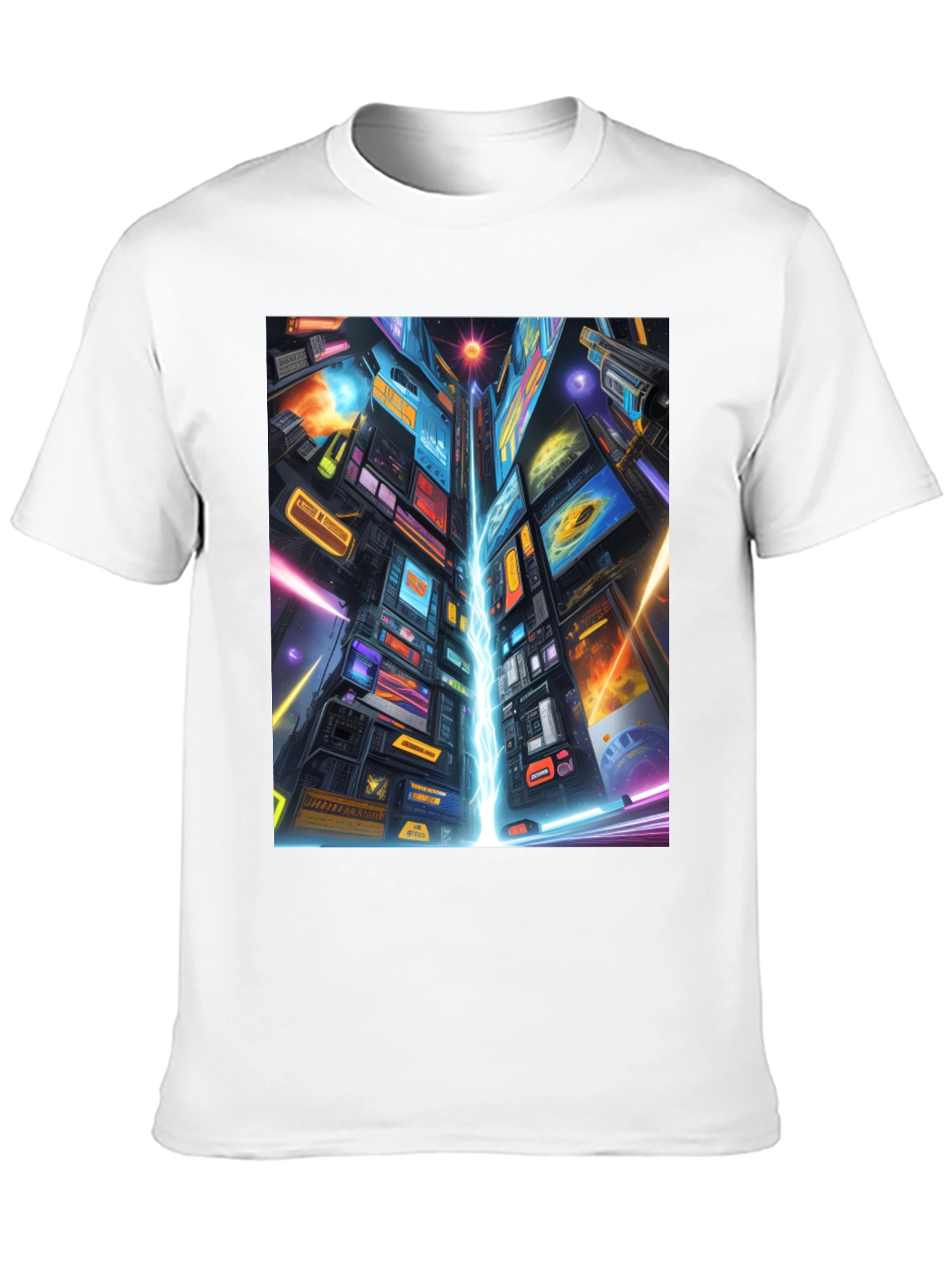 Cyberpunk Cityscape Graphic Tee