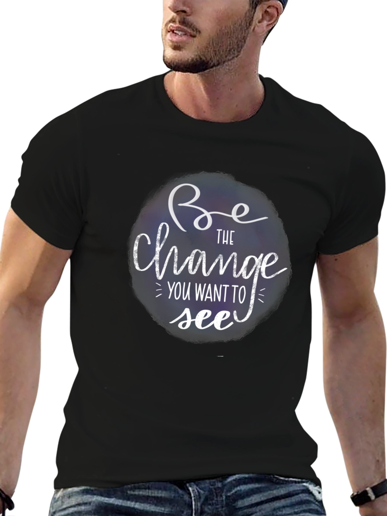 Be the Change Graphic Tee - Stylish Mens T-Shirt