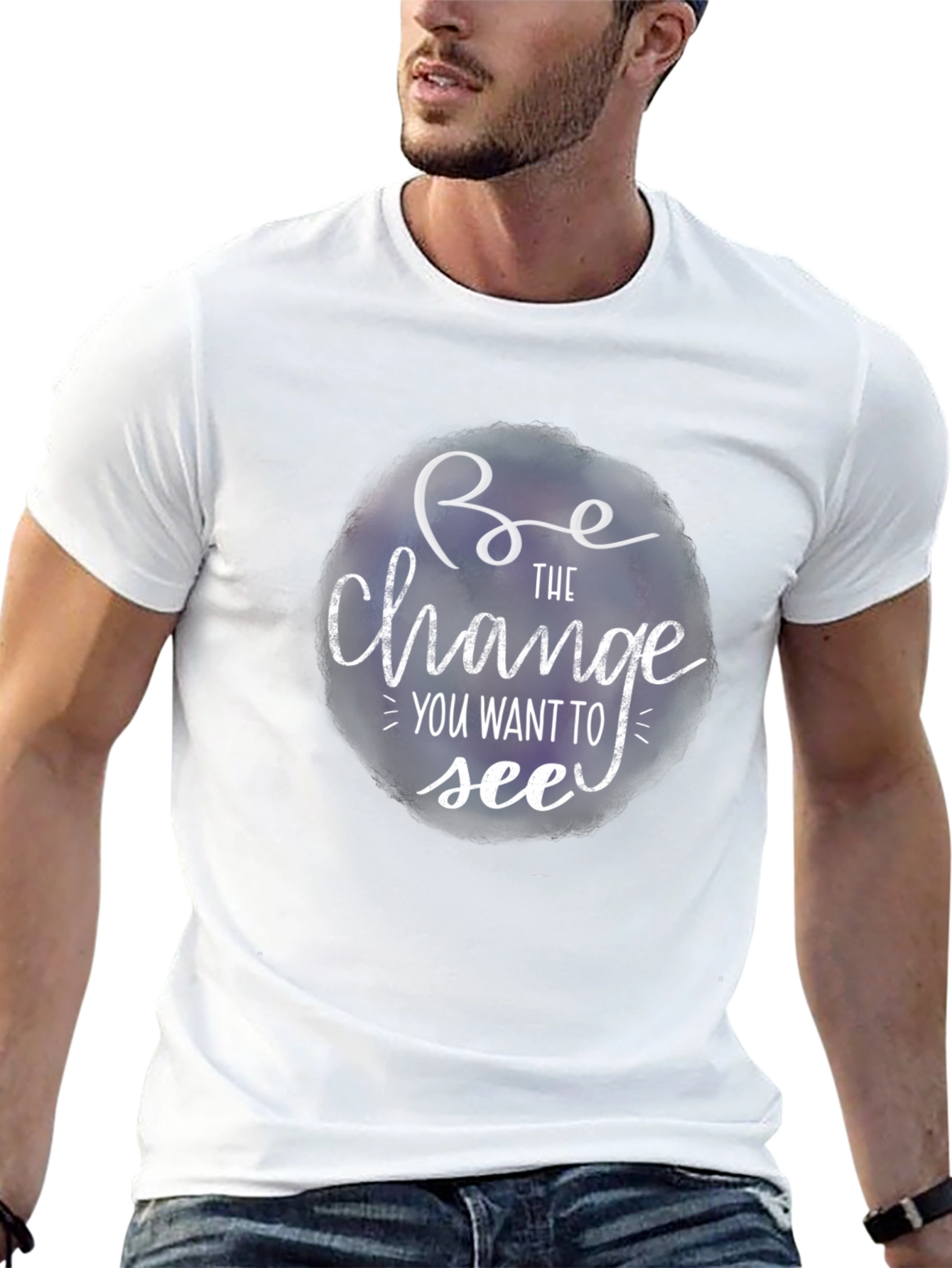 Be the Change Graphic Tee - Stylish Mens T-Shirt