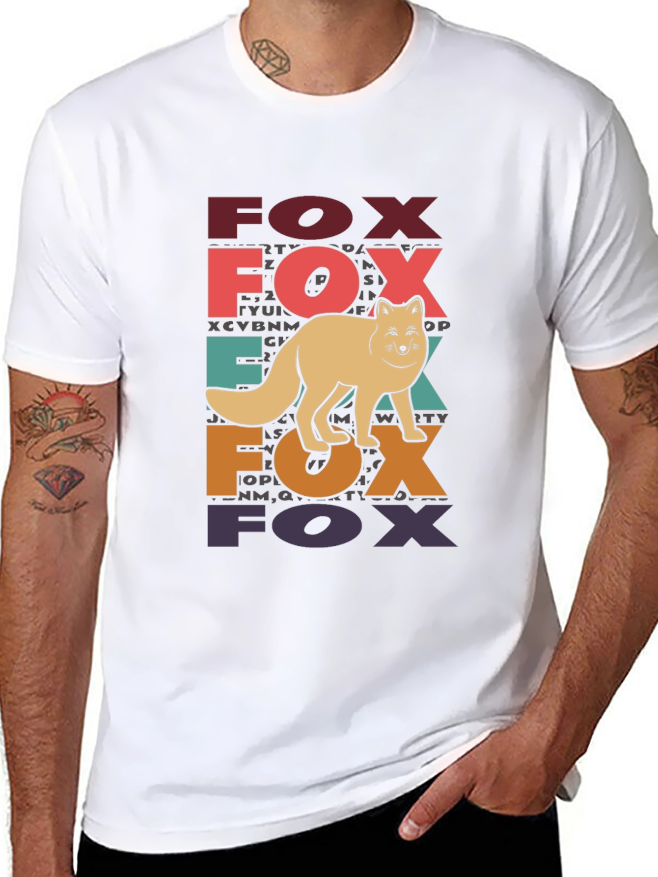 Retro Fox Graphic T-Shirt - Fun Animal Tee