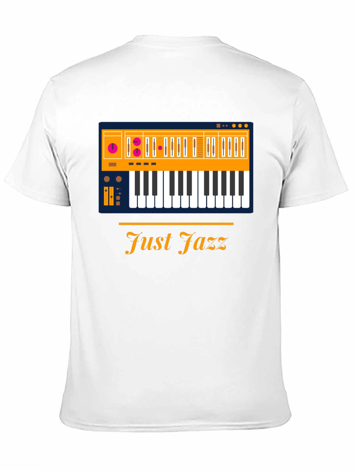 Just Jazz Keyboard Graphic T-Shirt - Mens Black Tee