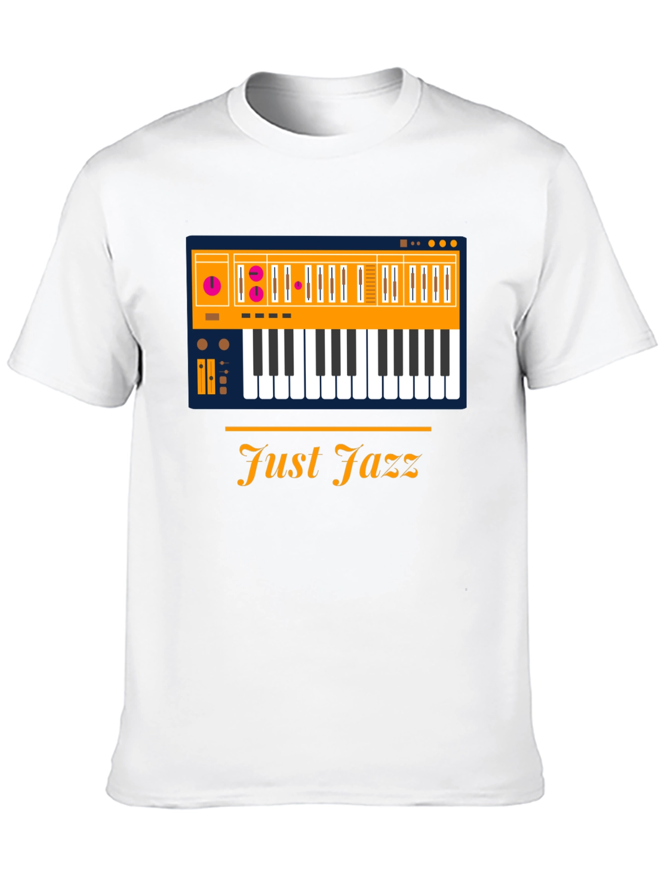 Just Jazz Keyboard Graphic T-Shirt - Mens Black Tee