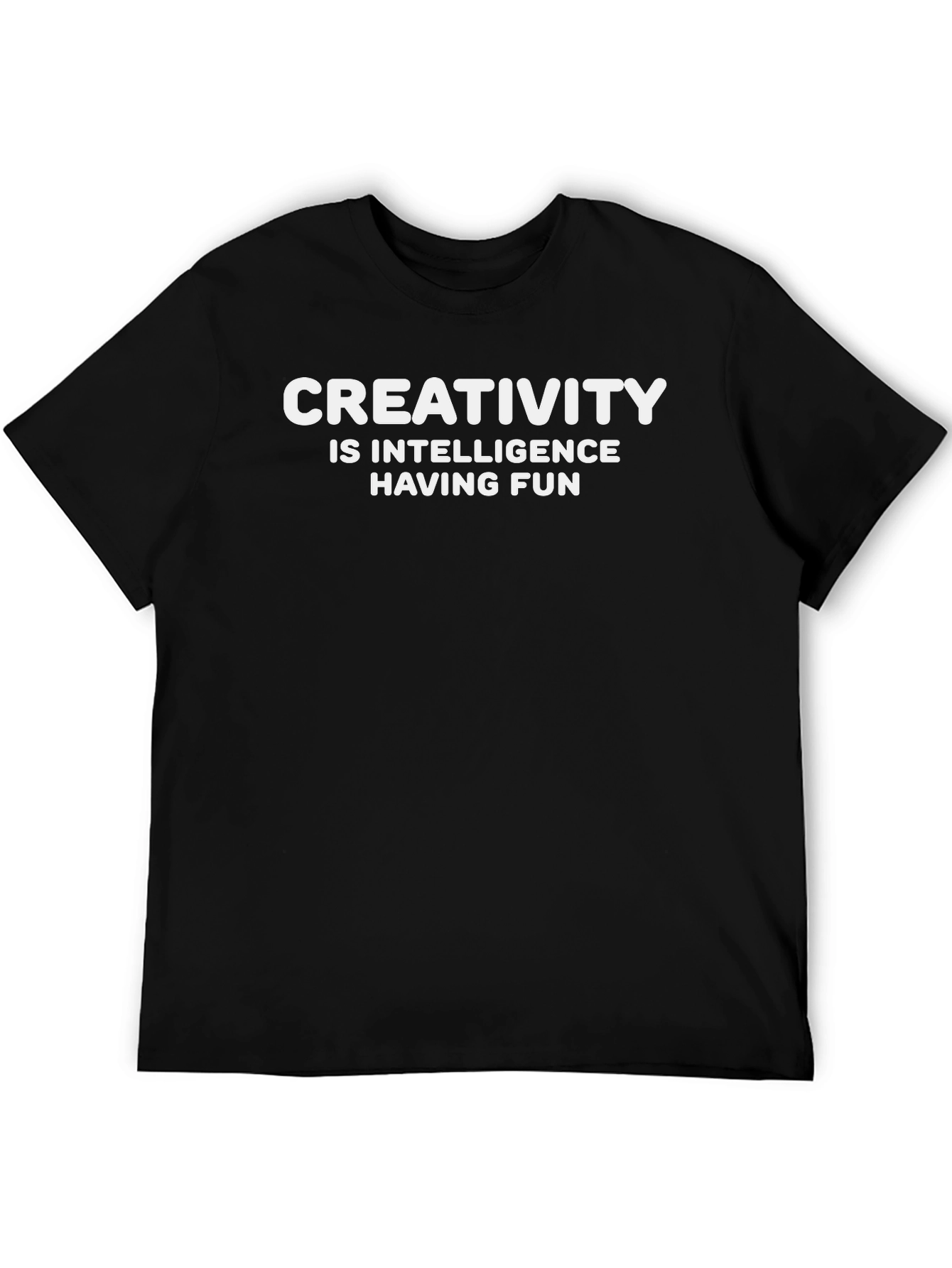 Creativity Intelligence Fun Black Graphic T-Shirt