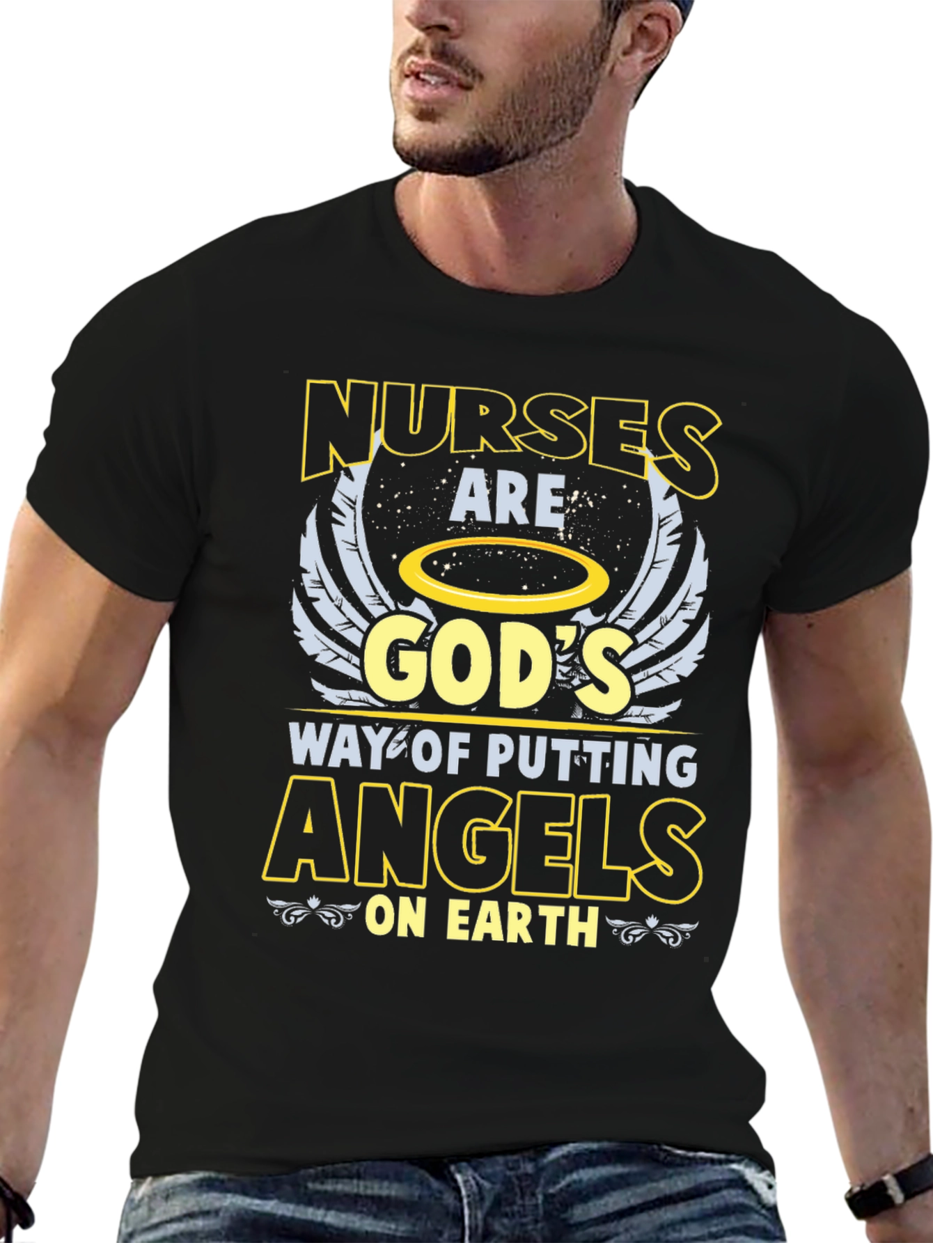 Nurses Are Gods Angels Graphic Tee
