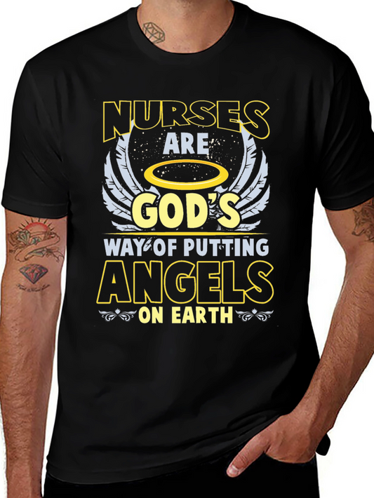 Nurses Are Gods Angels Graphic Tee