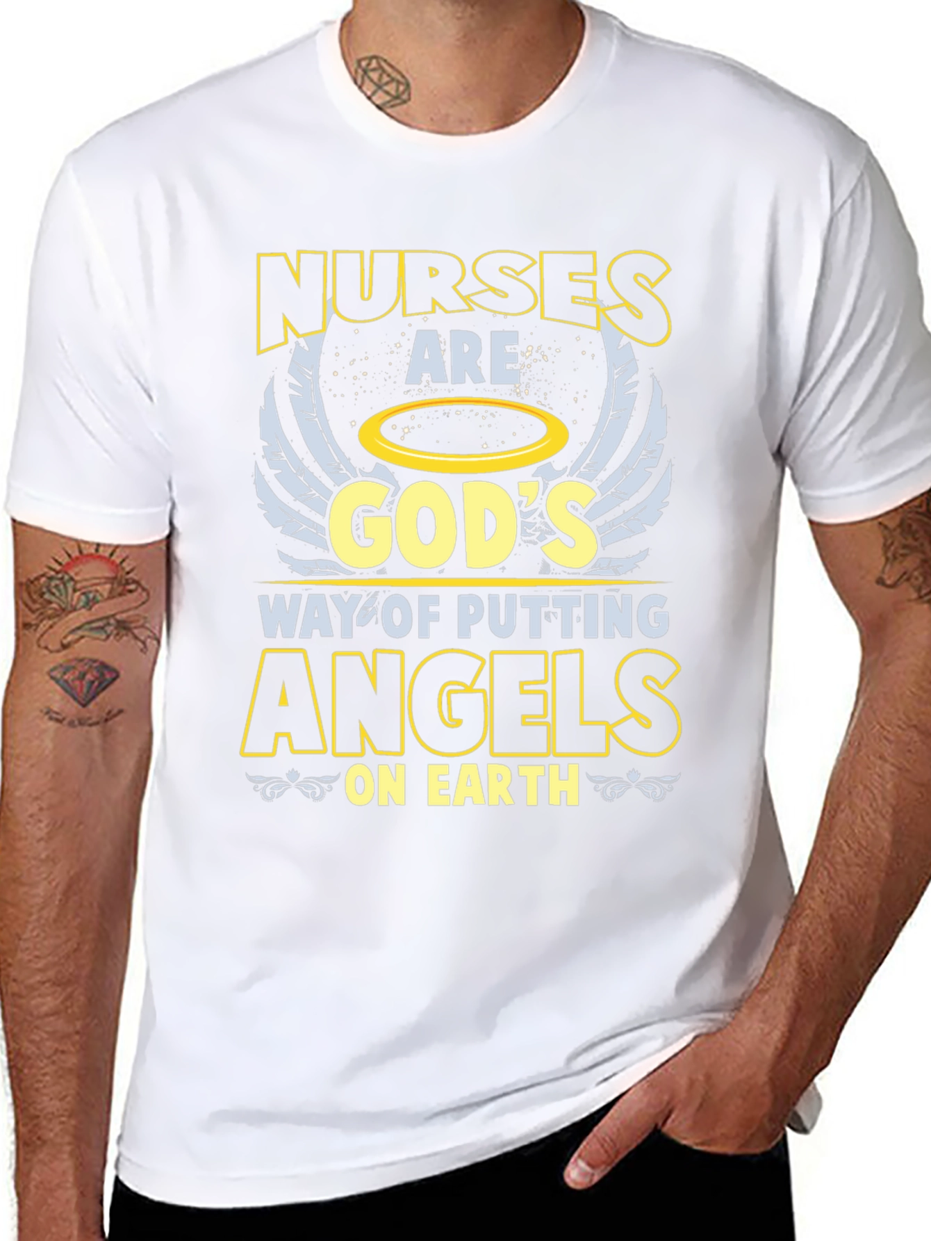 Nurses Are Gods Angels Graphic Tee