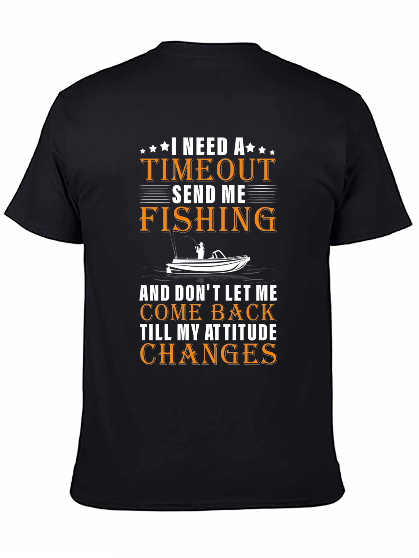 Timeout Send Me Fishing Graphic Tee