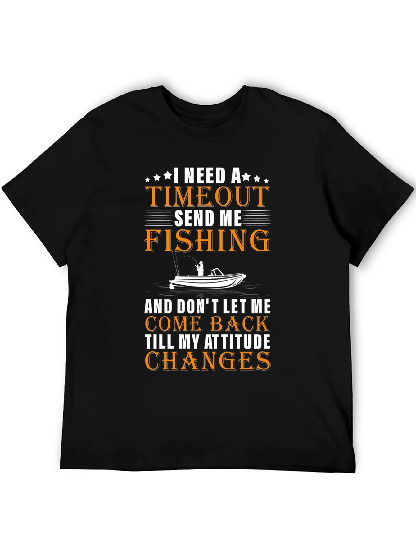 Timeout Send Me Fishing Graphic Tee
