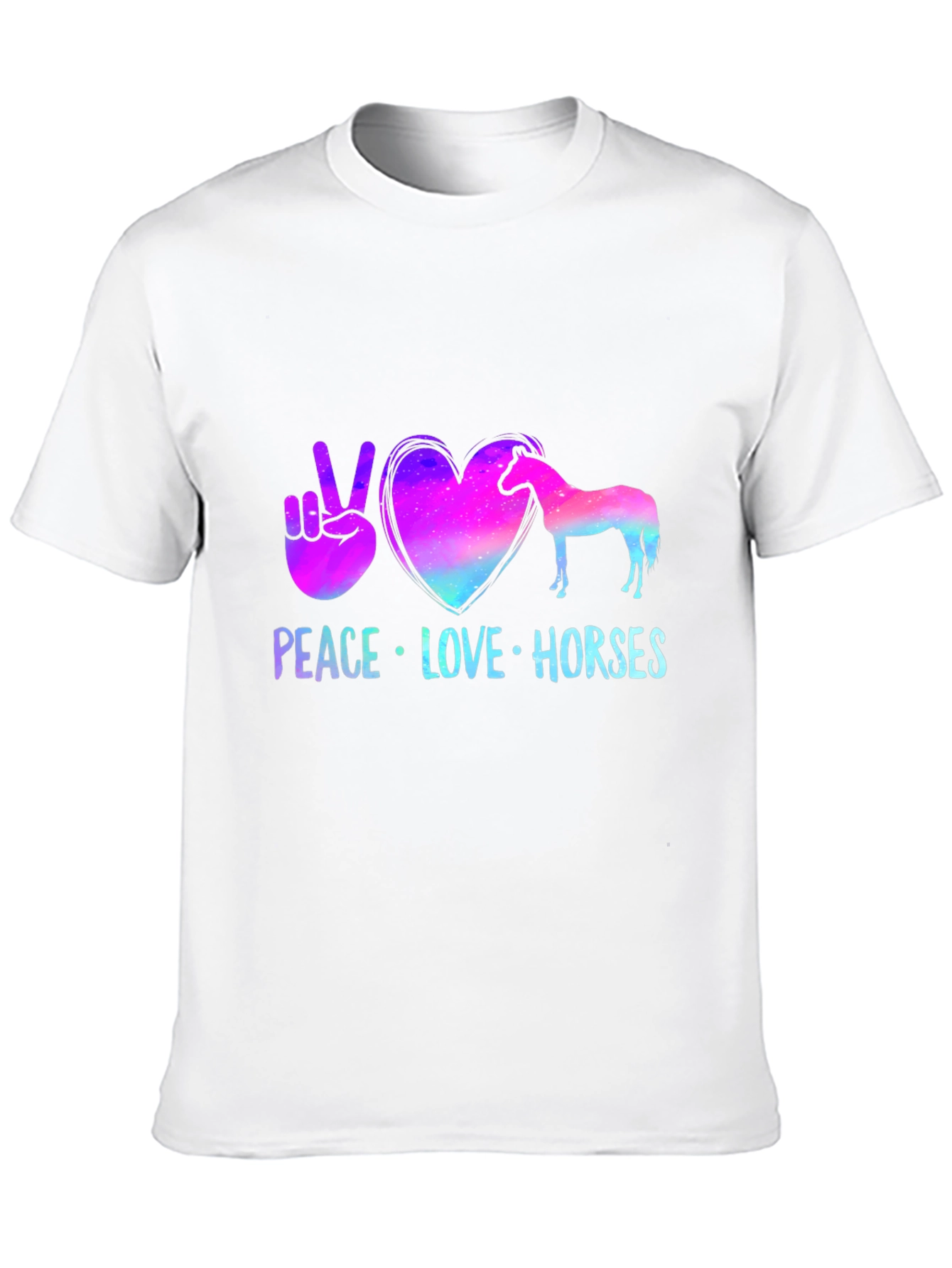 Peace Love Horses Graphic Tee