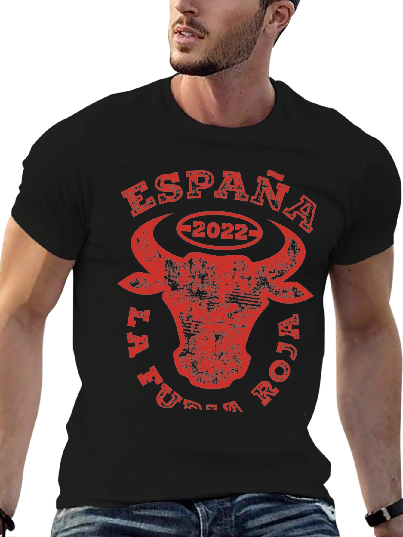 España La Furia Roja 2022 Bull T-Shirt