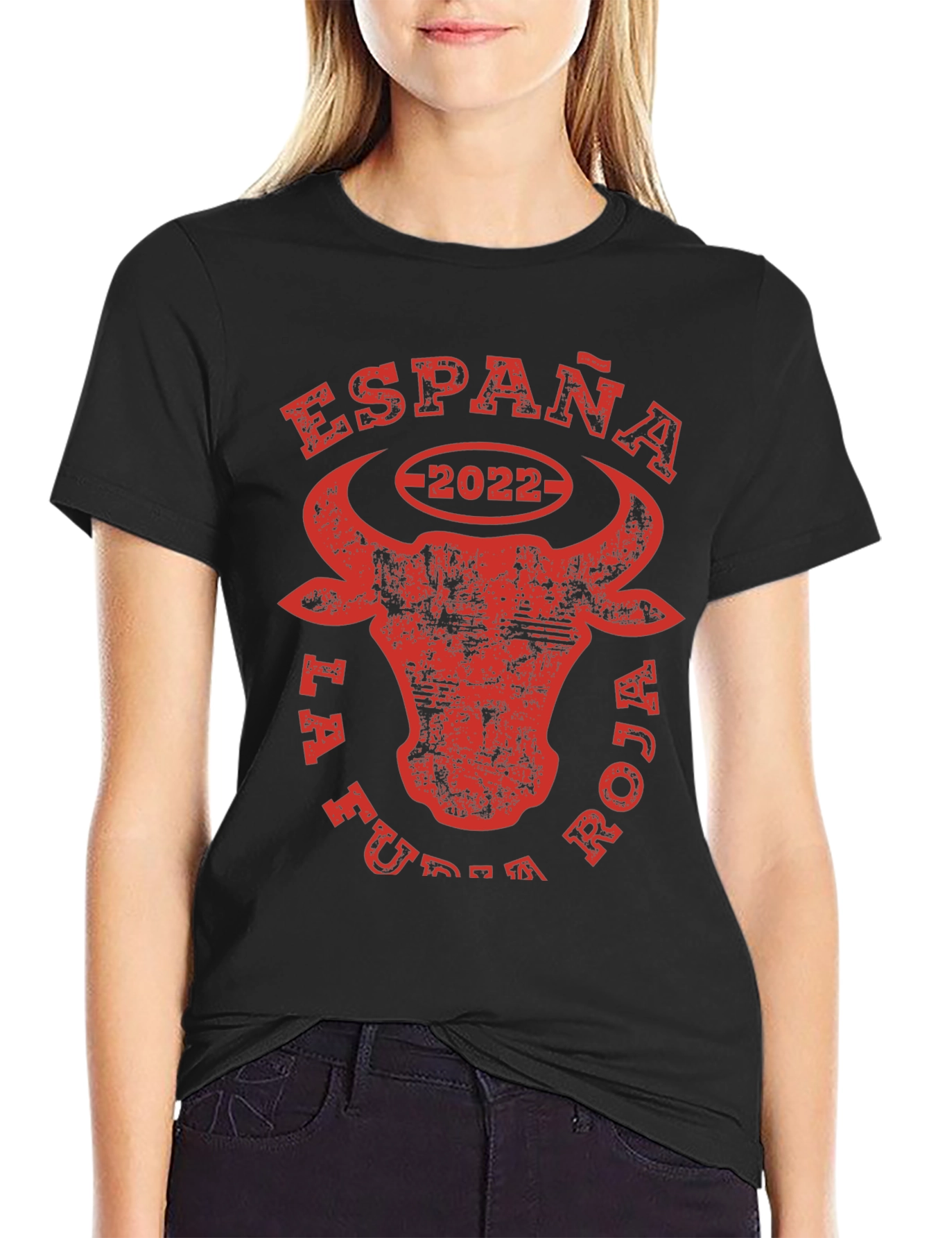 España La Furia Roja 2022 Bull T-Shirt