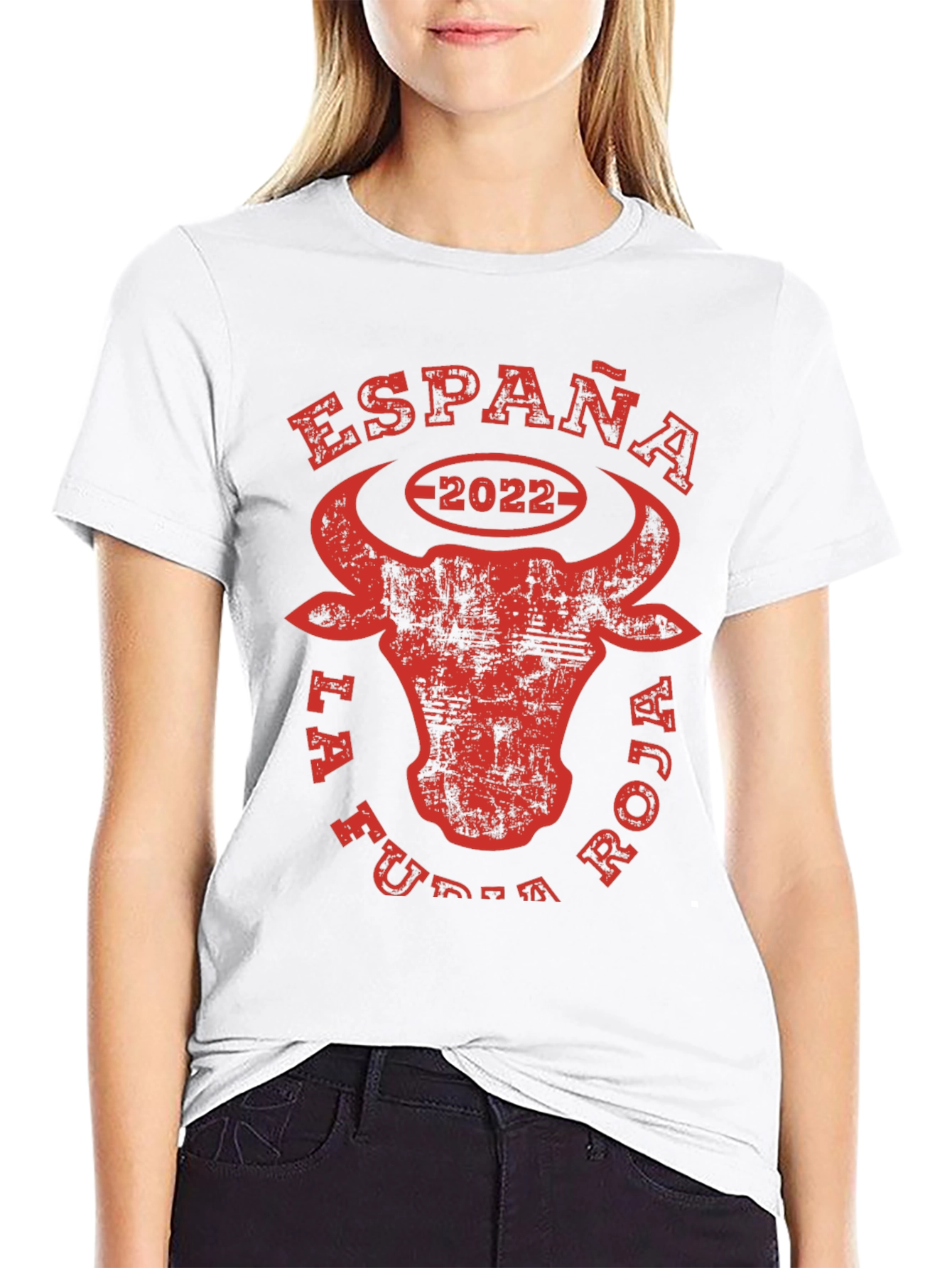 España La Furia Roja 2022 Bull T-Shirt