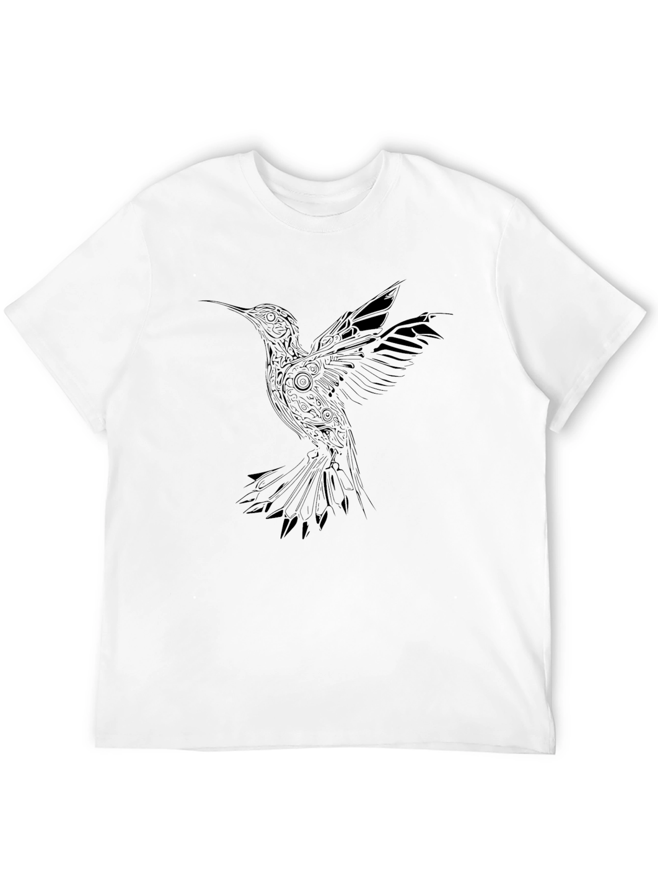 Hummingbird Graphic Tee - Stylish Black T-Shirt