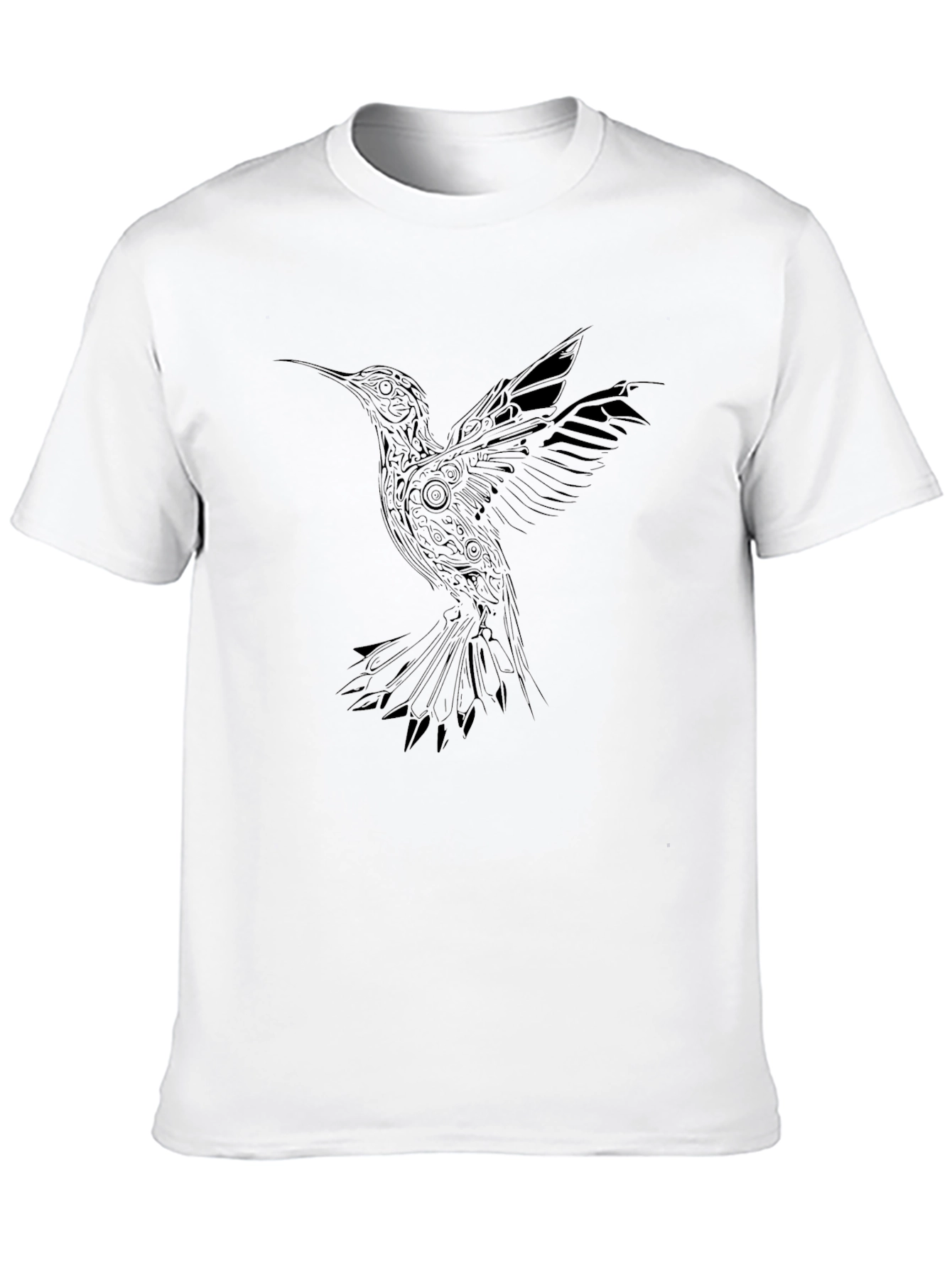 Hummingbird Graphic Tee - Stylish Black T-Shirt
