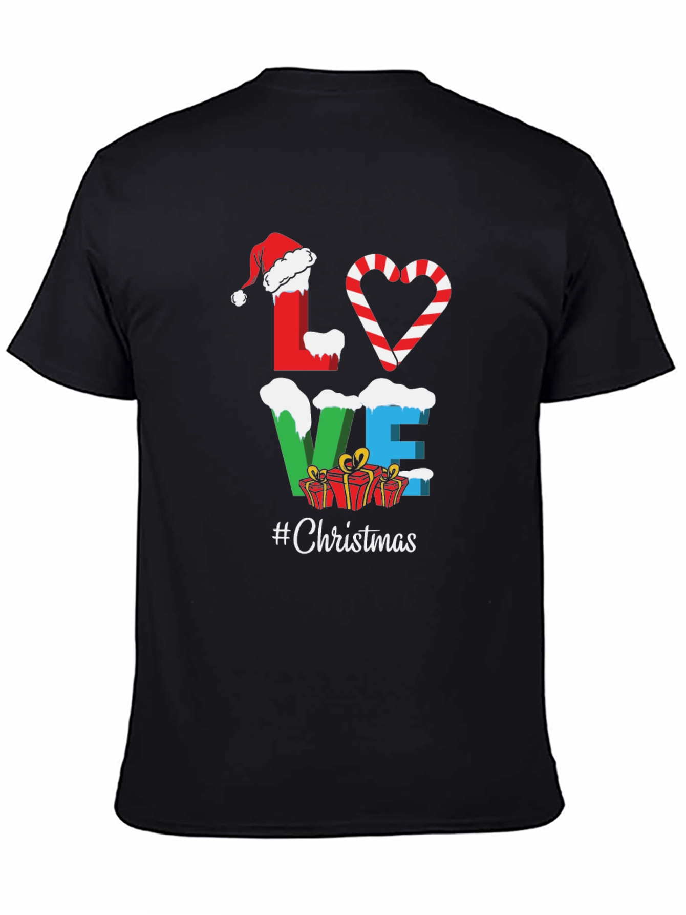 Festive Christmas Love Graphic Tee - Holiday Style