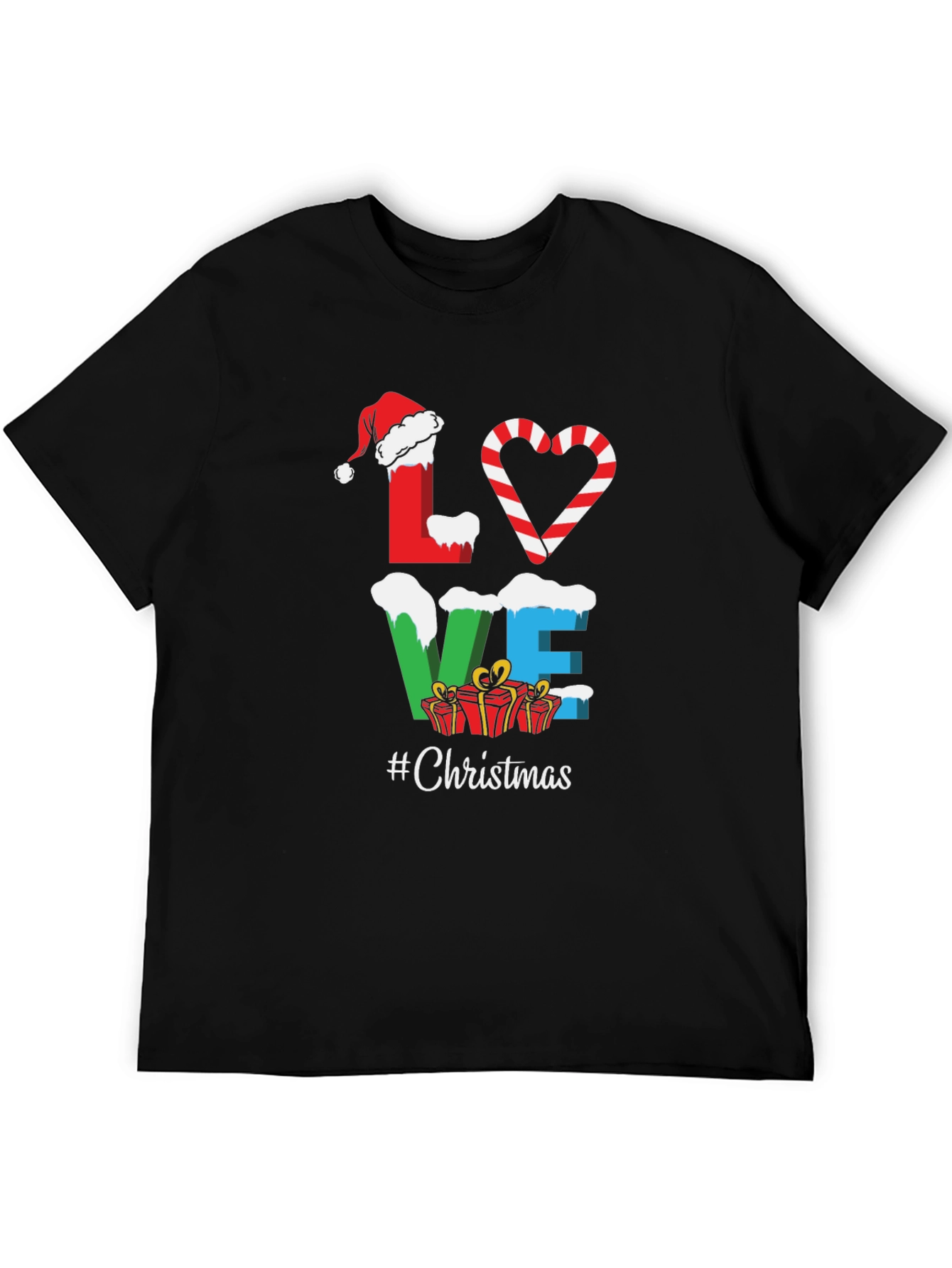 Festive Christmas Love Graphic Tee - Holiday Style