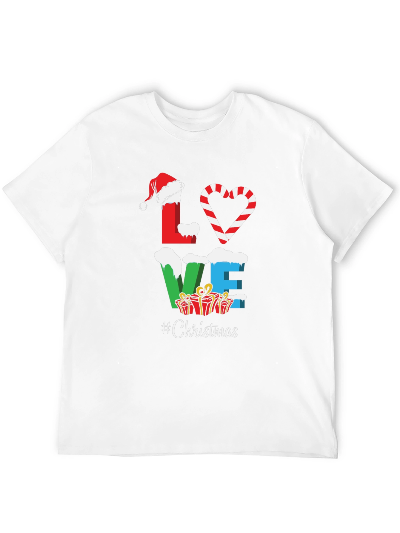 Festive Christmas Love Graphic Tee - Holiday Style