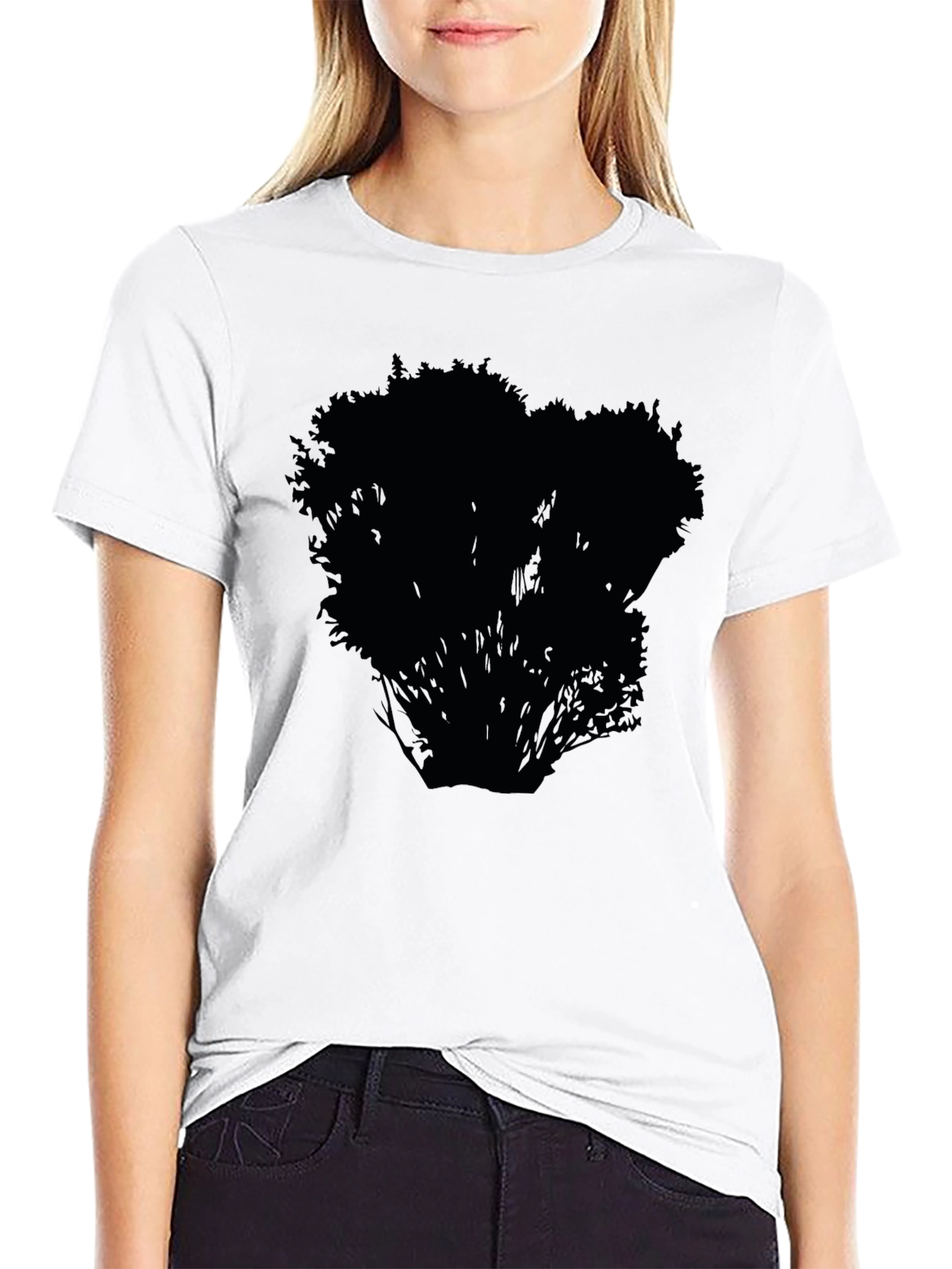 Silhouette Tree Black Graphic Tee